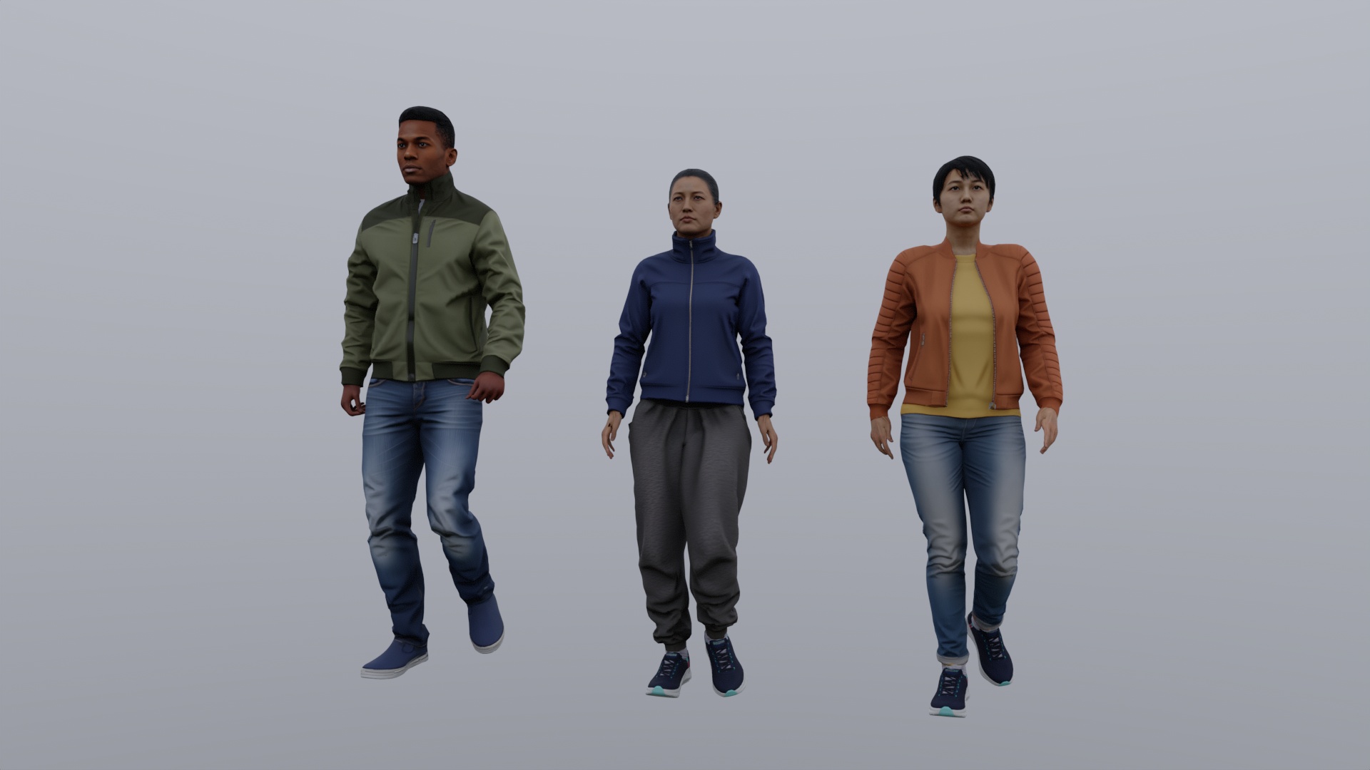 Casually dressed people_0