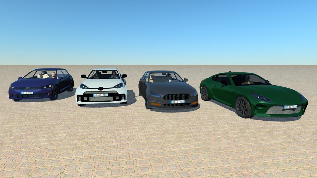 Animated Cars With Drivers
