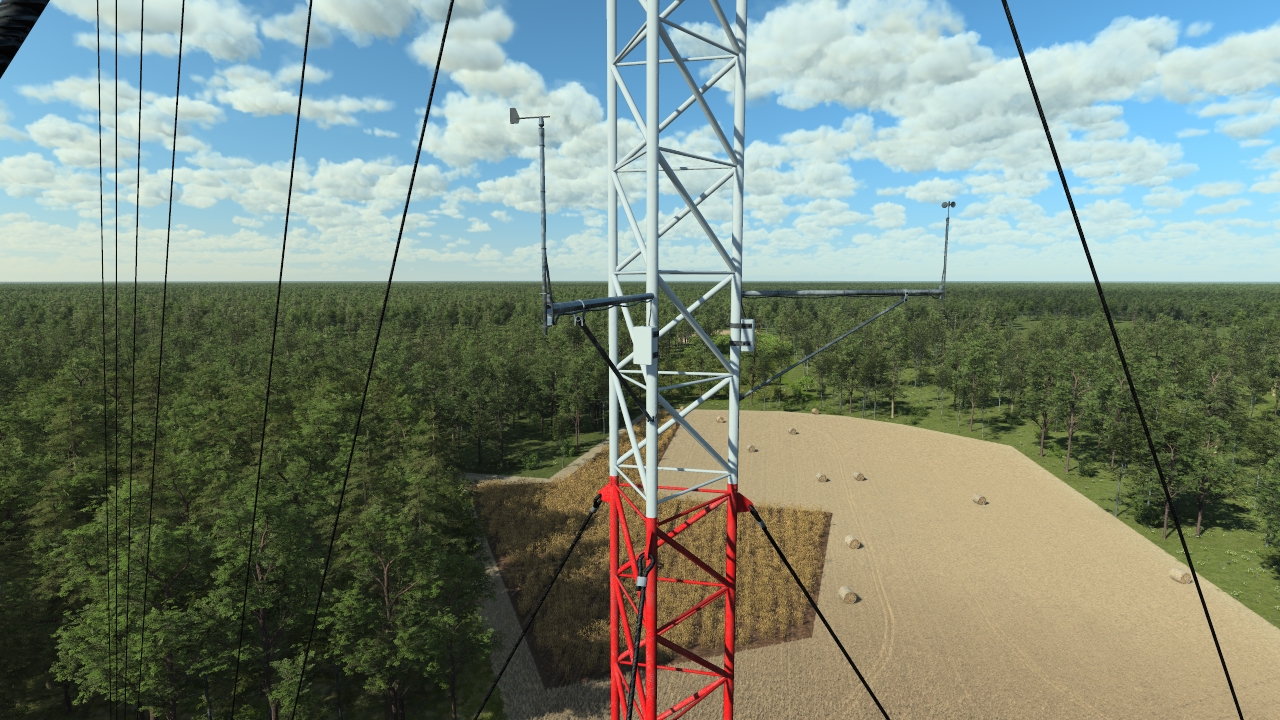 Wind measurements masts with thick cables_1